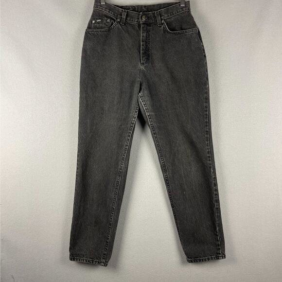 Lee Denim - Vintage Lee Jeans Women 14 High Rise 28x29 Tapered Faded 80s 90s USA Made